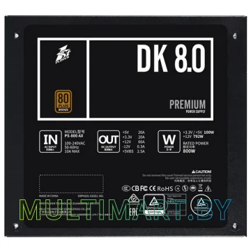 Блок питания 1stPlayer DK Premium 800W (PS-800AX) картинка 6